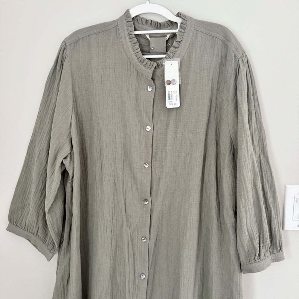 NWT Soft Surroundings Big Sur Gauze Dress Size 3X (24W) - Picture 5 of 15